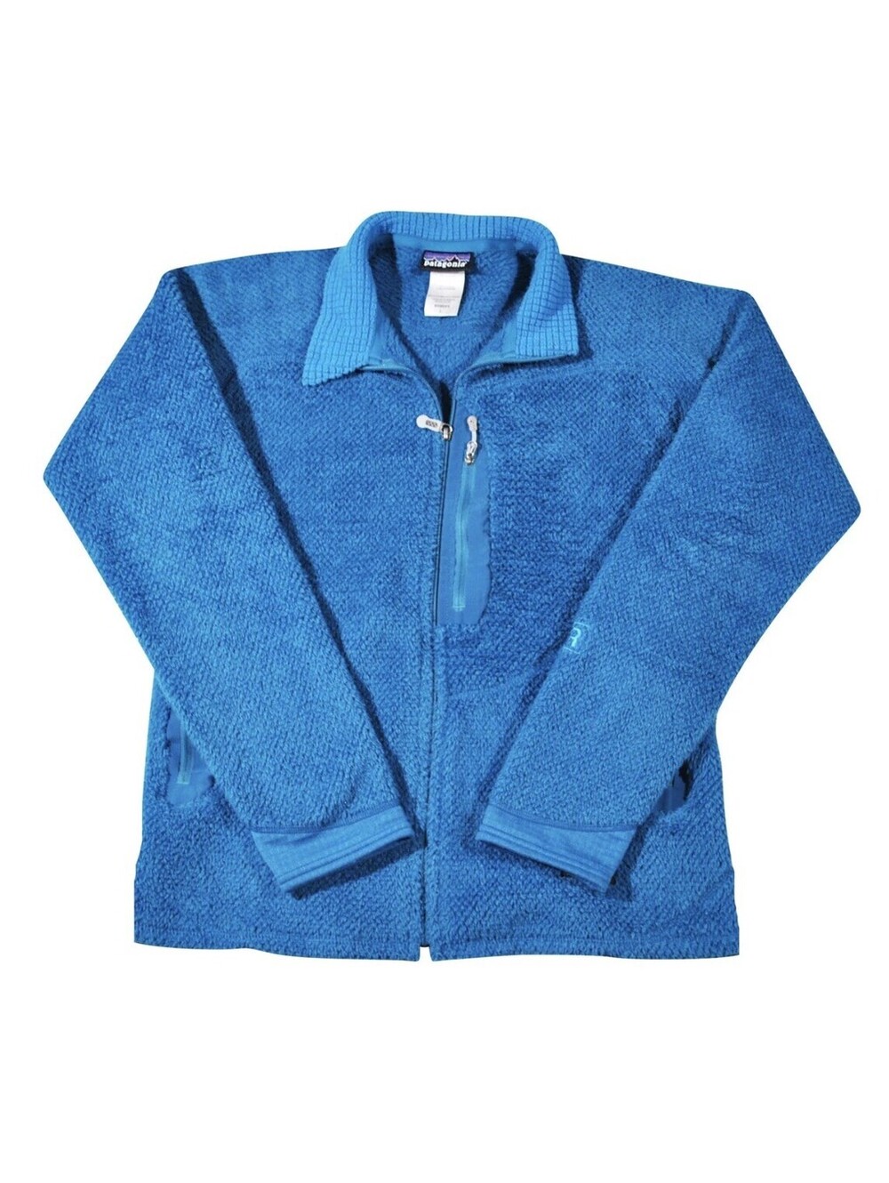 Patagonia Fleece Jacket Outdoors Winter Blue Zip Size Women's Large